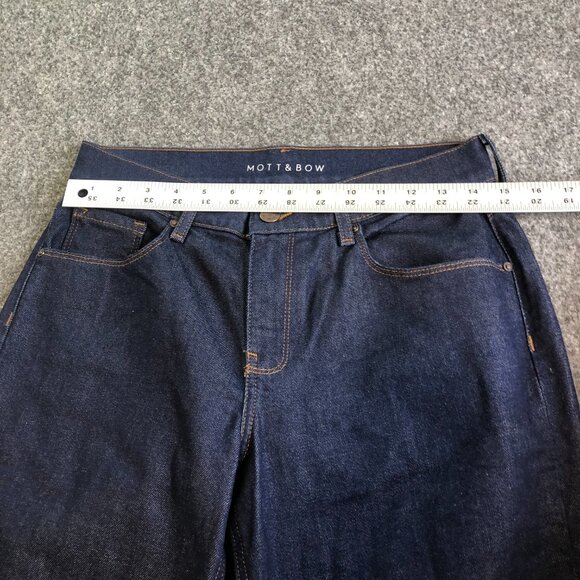 Mott and Bow Boyfriend Jeans Womens 28x32 Blue Denim Dark Wash Stretch Casual - Picture 5 of 11